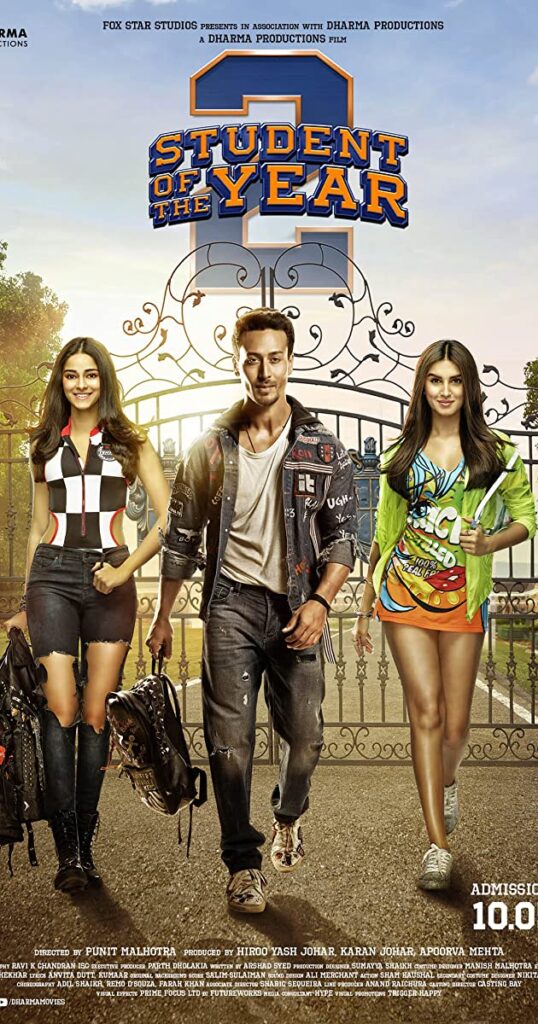 Student of the Year 2 indian Movie Poster